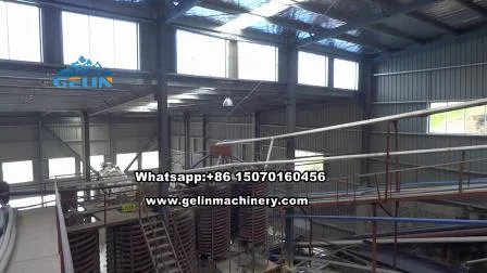 Planta de concentración en espiral de mineral de estaño y dióxido de titanio de 200 t/h
